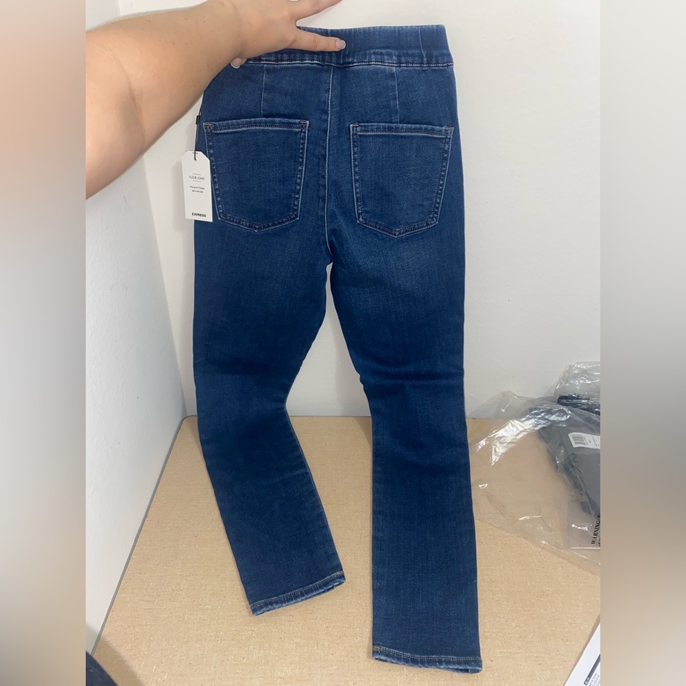 high waisted medium wash skinny jeans